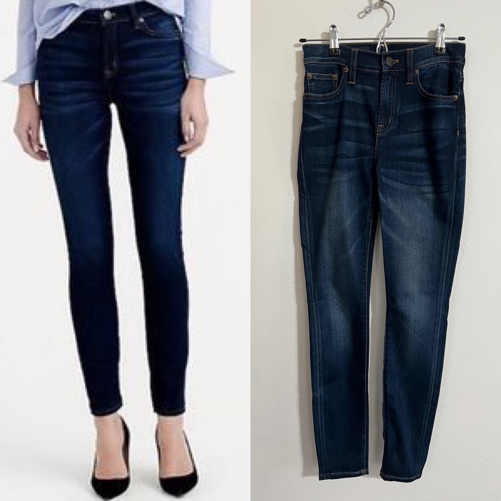 J. Crew | Lookout High Rise Skinny jeans in dark blue Darci wash, size 24